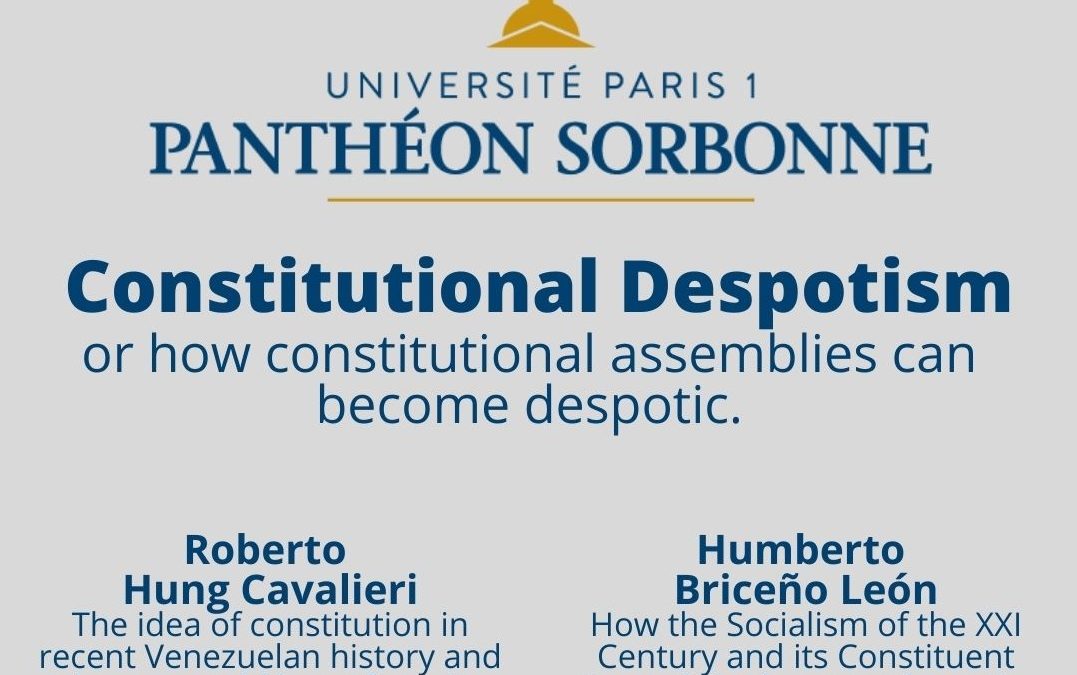 Constitutional Despotism: or how constitutional assemblies can become despotic.