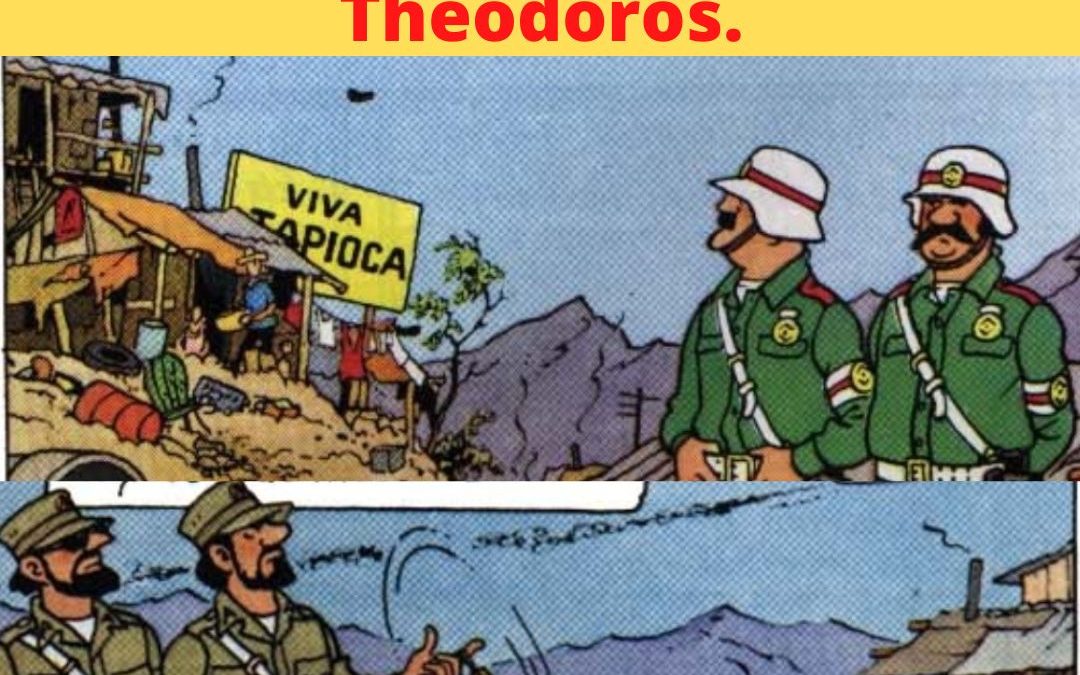 Entre el arte de la tortura y como todo se arregló en San Theodoros. Todo no es más que una ficción.
